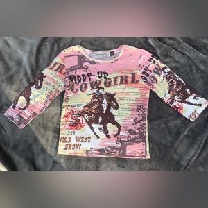 bit&bridle giddy up cowgirl top